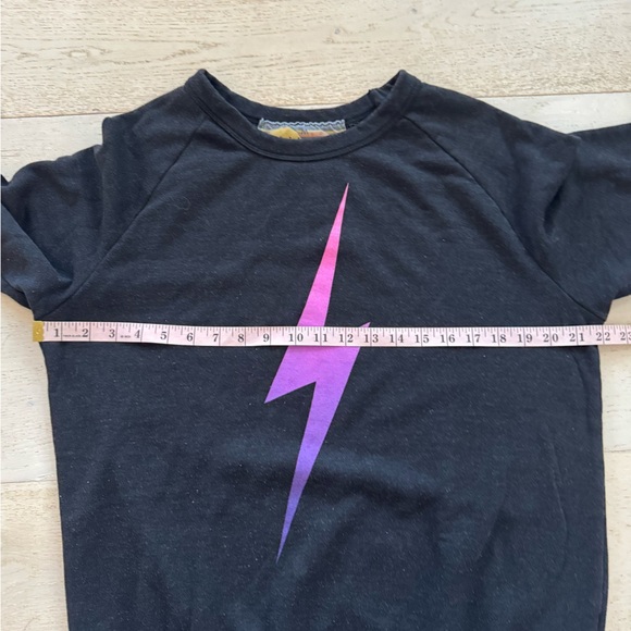 Aviator Nation Bolt Fade ombré Crew Sweatshirt sz Medium black pink purple - Picture 8 of 11